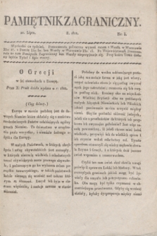 Pamiętnik Zagraniczny. T.2, nr 3 (20 lipca 1822)