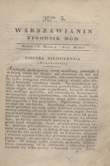 Warszawianin : tygodnik mód. 1822, Ner 3 (16 marca)