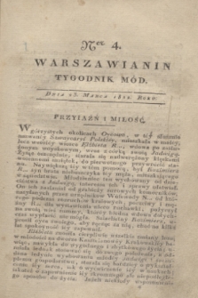 Warszawianin : tygodnik mód. 1822, Ner 4 (23 marca)