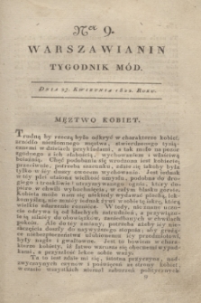Warszawianin : tygodnik mód. 1822, Ner 9 (27 kwietnia)