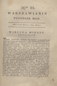 Warszawianin : tygodnik mód. 1822, Ner 13 (25 maja)