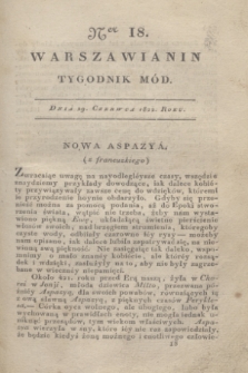 Warszawianin : tygodnik mód. 1822, Ner 18 (29 czerwca)
