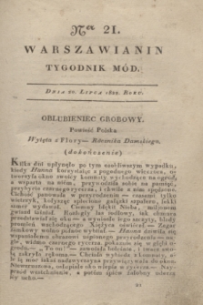 Warszawianin : tygodnik mód. 1822, Ner 21 (20 lipca) + wkładka