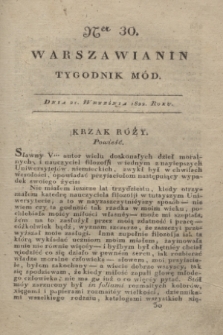 Warszawianin : tygodnik mód. 1822, Ner 30 (21 września)