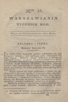 Warszawianin : tygodnik mód. 1822, Ner 35 (26 października)
