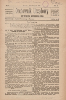 Orędownik Urzędowy Powiatu Świeckiego. R.5, nr 2 (12 stycznia 1926)