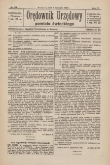 Orędownik Urzędowy Powiatu Świeckiego. R.5, nr 88 (9 listopada 1926)