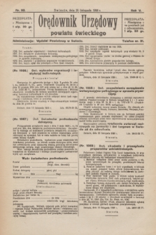 Orędownik Urzędowy Powiatu Świeckiego. R.5, nr 92 (25 listopada 1926)