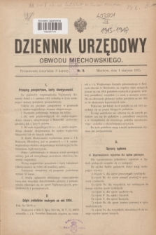 Dziennik Urzędowy Obwodu Miechowskiego. 1915, nr 9 (1 sierpnia)