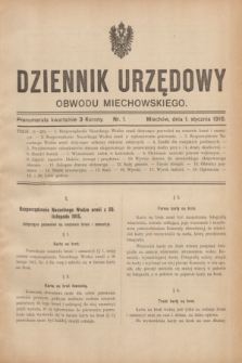 Dziennik Urzędowy Obwodu Miechowskiego. 1916, nr 1 (1 stycznia)