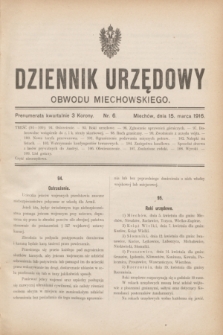 Dziennik Urzędowy Obwodu Miechowskiego. 1916, nr 6 (15 marca)