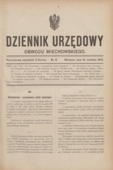 Dziennik Urzędowy Obwodu Miechowskiego. 1916, nr 8 (15 kwietnia)