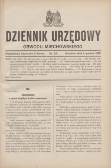 Dziennik Urzędowy Obwodu Miechowskiego. 1916, nr 24 (1 grudnia)