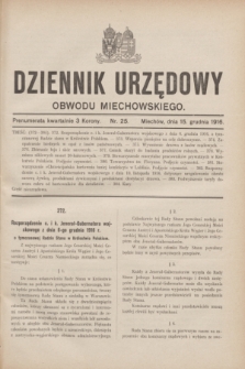 Dziennik Urzędowy Obwodu Miechowskiego. 1916, nr 25 (15 grudnia)