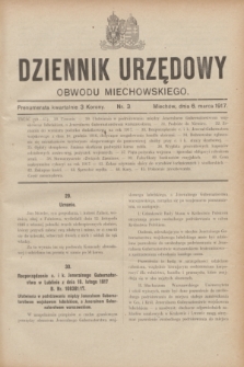 Dziennik Urzędowy Obwodu Miechowskiego. 1917, nr 3 (6 marca)
