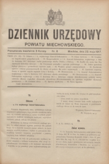 Dziennik Urzędowy Powiatu Miechowskiego. 1917, nr 6 (22 maja)