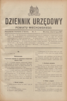 Dziennik Urzędowy Powiatu Miechowskiego. 1917, nr 7 (5 lipca)