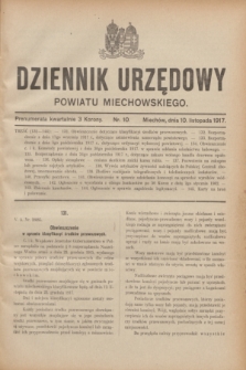 Dziennik Urzędowy Powiatu Miechowskiego. 1917, nr 10 (10 listopada)