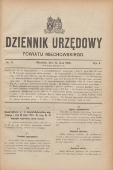 Dziennik Urzędowy Powiatu Miechowskiego. R.4, nr 3 (10 lipca 1918)