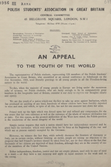 An Appeal to the youth of the world
