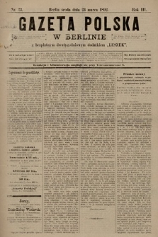 Gazeta Polska w Berlinie. 1892, nr 23