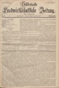 Schlesische Landwirthschaftliche Zeitung. Jg.2, Nr. 6 (7 Februar 1861) + dod.