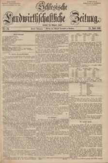Schlesische Landwirthschaftliche Zeitung. Jg.2, Nr. 24 (13 Juni 1861) + dod.