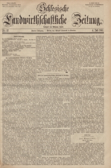 Schlesische Landwirthschaftliche Zeitung. Jg.2, Nr. 27 (4 Juli 1861) + dod.