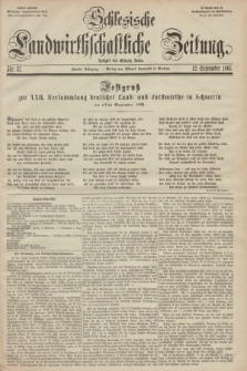 Schlesische Landwirthschaftliche Zeitung. Jg.2, Nr. 37 (12 September 1861) + dod.