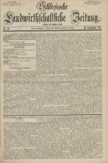 Schlesische Landwirthschaftliche Zeitung. Jg.2, Nr. 39 (26 September 1861) + dod.