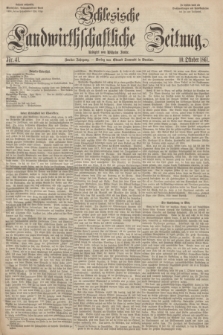 Schlesische Landwirthschaftliche Zeitung. Jg.2, Nr. 41 (10 Oktober 1861) + dod.