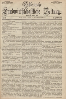 Schlesische Landwirthschaftliche Zeitung. Jg.2, Nr. 42 (17 Oktober 1861) + dod.