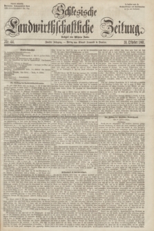 Schlesische Landwirthschaftliche Zeitung. Jg.2, Nr. 44 (31 Oktober 1861) + dod.
