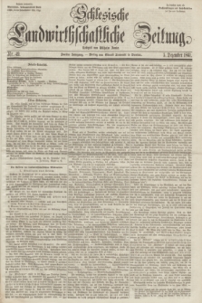 Schlesische Landwirthschaftliche Zeitung. Jg.2, Nr. 49 (5 Dezember 1861) + dod.