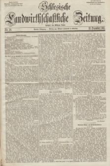 Schlesische Landwirthschaftliche Zeitung. Jg.2, Nr. 50 (12 Dezember 1861) + dod.