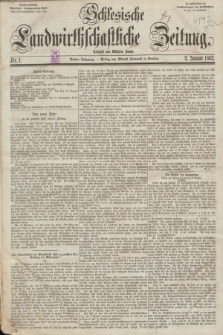 Schlesische Landwirthschaftliche Zeitung. Jg.3, Nr. 1 (2 Januar 1862)