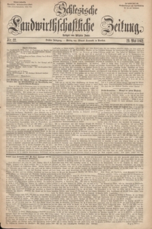 Schlesische Landwirthschaftliche Zeitung. Jg.3, Nr. 22 (29 Mai 1862) + dod.