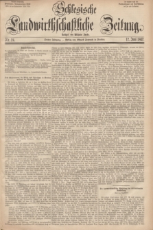 Schlesische Landwirthschaftliche Zeitung. Jg.3, Nr. 24 (12 Juni 1862) + dod.