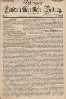 Schlesische Landwirthschaftliche Zeitung. Jg.3, Nr. 29 (17 Juli 1862) + dod.