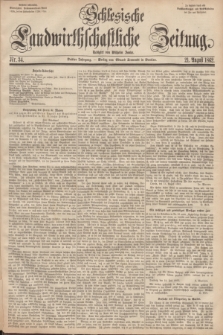Schlesische Landwirthschaftliche Zeitung. Jg.3, Nr. 34 (21 August 1862) + dod.