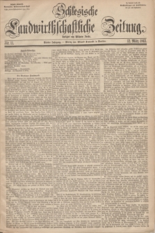 Schlesische Landwirthschaftliche Zeitung. Jg.4, Nr. 11 (12 März 1863) + dod.