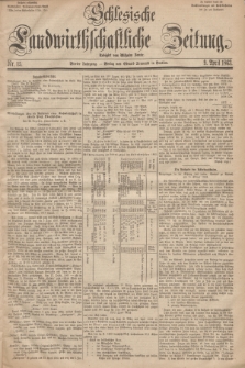 Schlesische Landwirthschaftliche Zeitung. Jg.4, Nr. 15 (9 April 1863) + dod.
