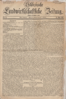 Schlesische Landwirthschaftliche Zeitung. Jg.4, Nr. 21 (21 Mai 1863) + dod.