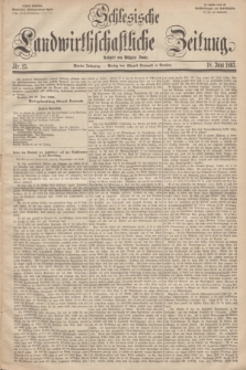 Schlesische Landwirthschaftliche Zeitung. Jg.4, Nr. 25 (18 Juni 1863) + dod.