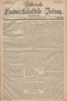 Schlesische Landwirthschaftliche Zeitung. Jg.4, Nr. 32 (6 August 1863) + dod.