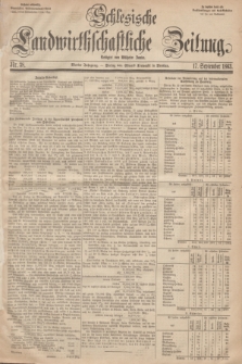 Schlesische Landwirthschaftliche Zeitung. Jg.4, Nr. 38 (17 September 1863) + dod.
