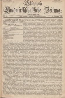 Schlesische Landwirthschaftliche Zeitung. Jg.4, Nr. 39 (24 September 1863) + dod.