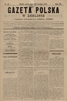 Gazeta Polska w Berlinie. 1892, nr 32