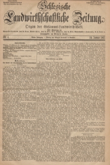 Schlesische Landwirthschaftliche Zeitung : Organ der Gesammt Landwirthschaft. Jg.8, Nr. 4 (24 Januar 1867) + dod.