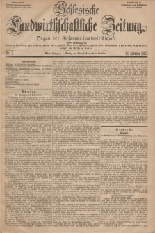 Schlesische Landwirthschaftliche Zeitung : Organ der Gesammt Landwirthschaft. Jg.8, Nr. 7 (14 Februar 1867) + dod.